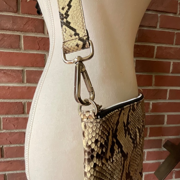 Elisabeth Weinstock Tokyo Cross-Body Bag Natural Taupe Snakeskin - Picture 4 of 16